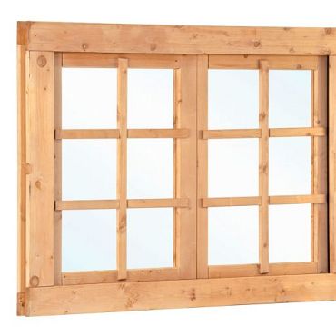 Douglas dubbel uitzetraam, 125,2 x 90 cm, (bxh) onbehandeld