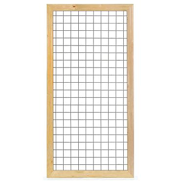 # TC Grenen betonijzertrellis, 90 x 180 cm, met maas 7,5 x 7,5 cm, in raamwerk 4,5 x 7 cm, groen gei