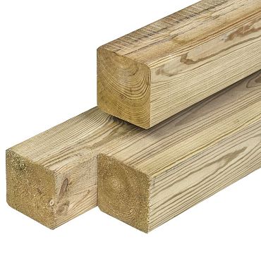 # TC Grenen gesch paal 8,8 x 8,8 x 200 cm, groen geïmpregneerd.