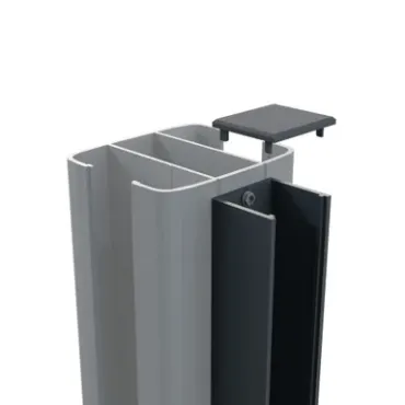 Boston aluminium Afwerkings/Klikprofiel 6x24mm L-190cm RAL7016 tbv alu H paal L-190cm