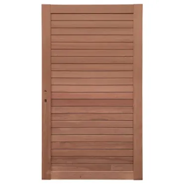 Keruing Modern poort nr 25 met slot 100x180cm incl. aanslaglat Premium FCQ FSC®100%