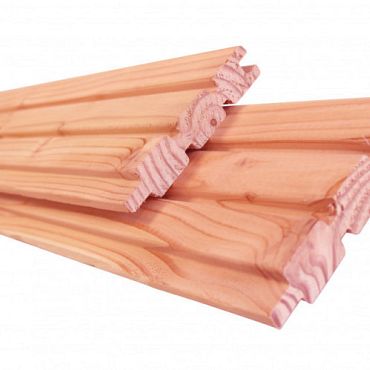 Douglas geschaafd 2-zijdig triple profielplank, 2,7 x 14,5 x 224 cm, onbehandeld.