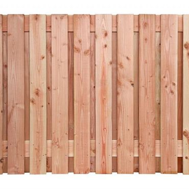 Douglas gesch plankenscherm 21-pl | 1,6x14 cm, 180 x 130 cm t.b.v. betonsysteem, onbehandeld.