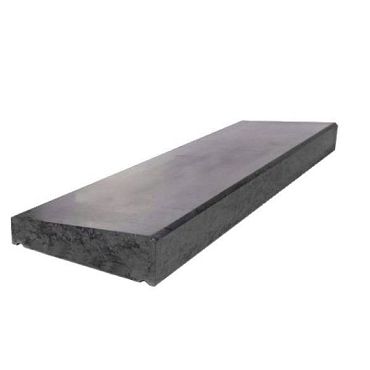 Muurafdekband 1 zijdig 25x100x7/4,5cm, antraciet beton