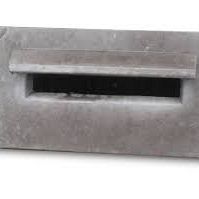 brievenbusplaat 24x43x4,5 grijs