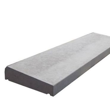 Muurafdekband 1 zijdig 25x100x7/4,5cm, grijs beton