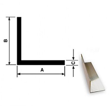 * Hoekprofiel 20x20x2mm aluminium 2m