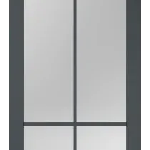 SlimLine deur FA 2564 SL | Zwart gegrond - Met blank glas