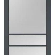 SlimLine deur FA 2582 SL | Zwart gegrond - Met blank veiligheidsglas