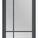 SlimLine deur FA 2574 SL | Zwart gegrond - Met blank glas