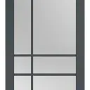 SlimLine deur FA 2575 SL | Zwart gegrond - Met blank glas