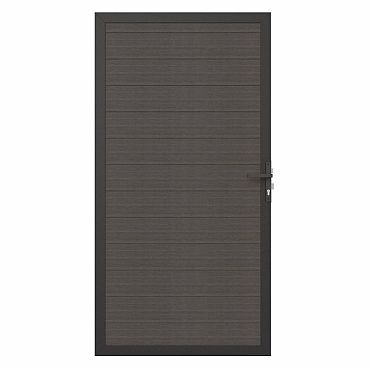 NTW Co-extrusie composiet deur in aluminium frame, horizontaal, 100 x 195 cm, Silver Gray.