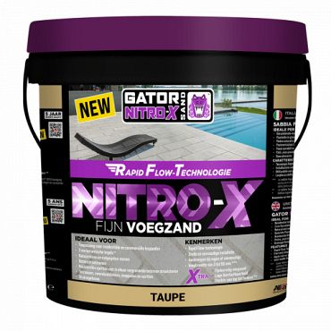 Gator Nitro X fijn Taupe voegmortel 12,5 kg emmer