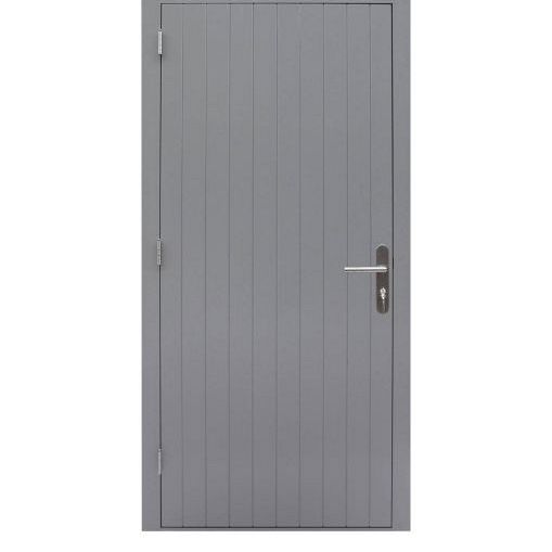 Afgeschaft uitdrukking gebrek Hardhouten enkele dichte deur Prestige, linksdraaiend, 109 x 221 cm, grijs  gegrond. | Lübbers Emmen