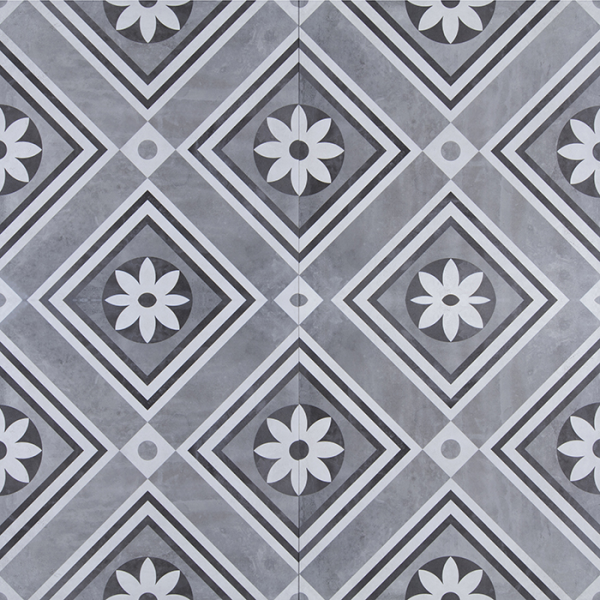 Keramiek 60x60x1 Concreet Flower dec