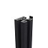 Boston aluminium H-paal 75x75mm L-190 cm RAL9005 incl. alu afwerkingsprofiel 4x24 mm L-190cm