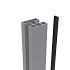 Boston aluminium Afwerkings/Klikprofiel 6x24mm L-190cm RAL9005 tbv alu H paal L-190cm
