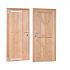 1024062 - Douglas enkele dichte deur linksdraaiend, 90 x 201 cm, incl. kozijn, kleurloos geimpre