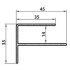 Alu WEO Essential Gardenwall F-profiel Teak 35x45mm L-300 cm RAL8024