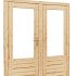Vuren dubbele deur - dubbel glas - 5 puntssluiting