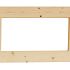Vuren vast raam met helder glas