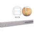 Betonpaal stampbeton 10 x 10 x 310 cm, grijs tussenpaal t.b.v. recht scherm met 2 betonplaten.