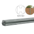 Betonpaal met sleuf en diamant kop t.b.v. schutting 11,5 x 11,5 x 278 cm, grijs tussenpaal, ongecoat