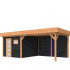 Douglas Topvision Premium Raaf 298 x 298 luifel 400 cm wanden zwart geïmpregneerd en basis onbehande