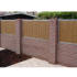 Kokowall half tuinscherm verticaal 90 x 180cm (bxh)  ï32mm verzinkt stalen u-frame 40-35-1,25mm