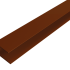 # WEO35-60 Alu F-profiel Ipé 65x80mm L-300 cm - RAL8028