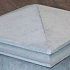 Paalmuts met sierrand 24 x 24 cm, beton grijs