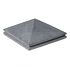 Paalmuts met sierrand 24 x 24 cm, beton zwart