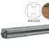 Betonpaal met sleuf en diamant kop t.b.v. schutting 11,5 x 11,5 x 278 cm, grijs tussenpaal, ongecoat