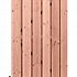 Douglas gesch plankendeur, B100xH190cm,  1,7x14 op zwart verstelbaar stalen frame, onbehandeld.
