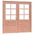 1022826 - Douglas dubbele 6-ruits glasdeur Prestige met dubbelglas, 202 x 221 cm, onbehandeld.
