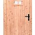 1022818 - Douglas enkele deur linksdraaiend, 90 x 201 cm, met klein raam, incl. kozijn, onbehandeld.
