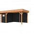 Douglas Topvision Premium Raaf 298 x 298 luifel 400 cm wanden zwart geïmpregneerd en basis onbehande
