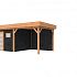 Douglas Topvision Premium Raaf 298 x 298 luifel 300 cm wanden zwart geïmpregneerd en basis onbehande