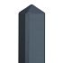 TC Betonpaal glad mdk 10 x 10 x 280 cm, ANTRACIET gecoat met kabeldoorvoer