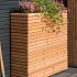 Bloembak Red Wood 30 x 90 x 80 cm op wieltjes
