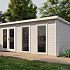 Blokhut - Tuinhuis Annabel | 40 mm | vuren grijs geïmpregneerd