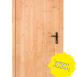 Douglas enkele deur extra breed met zwart beslag, linksdraaiend, 120 x 215 cm, onbehandeld.