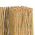 Rietrol 8mm dik - 140 x 600 cm - met groen perlondraad gevlochten per stengel gebonden