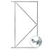 Verstelbaar stalen poortframe 90x155cm - bxh - verzinkt | Incl. plaatduimen en ophangogen.