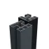 Boston aluminium H-Paal 60x70mm L-190cm RAL9005  incl. alu afwerkingsprofiel 4x24 mm L-190cm