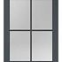 SlimLine deur FA 2568 SL | Zwart gegrond - Met rookglas grijs