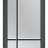SlimLine deur FA 2575 SL | Zwart gegrond - Met rookglas grijs