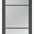 SlimLine deur FA 2553 SL | Zwart gegrond - Met rookglas bruin