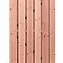 Douglas gesch plankendeur, B100xH195cm, 1,6x14 op zwart stalen frame, onbehandeld.