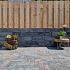 Getrommelde Linia palissade 15x15x45 cm antraciet